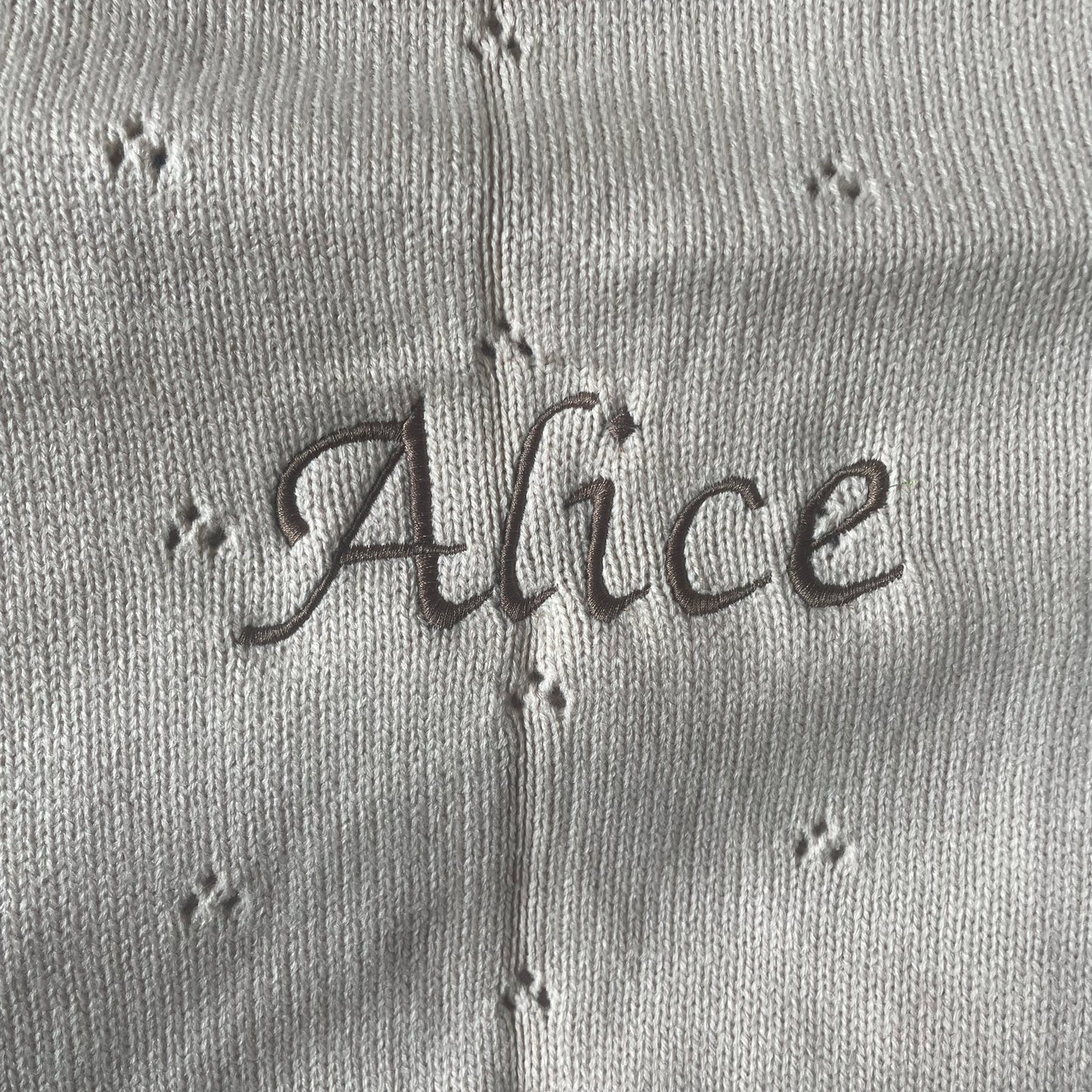 Couverture en tricot à personnaliser