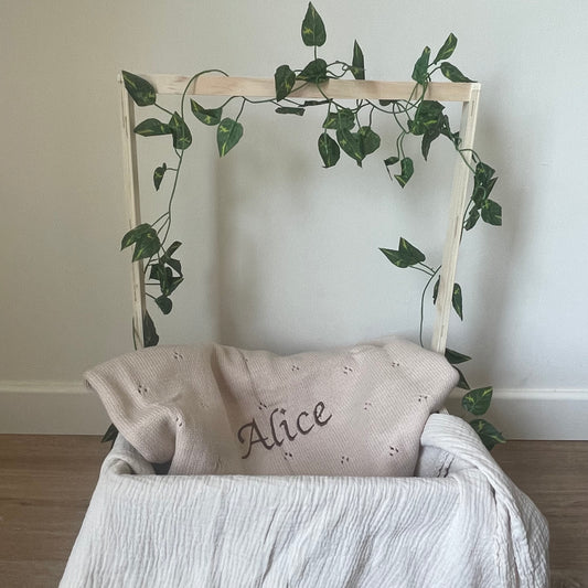 Couverture en tricot à personnaliser